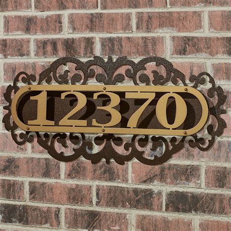 metal house number signs uk|personalized metal house numbers.